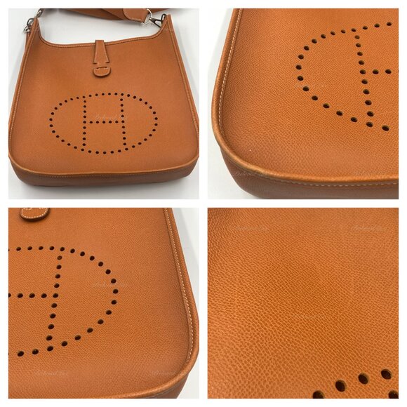 Authentic HERMES Brown Epsom Evelyne I PM Crossbody Bag - Picture 7 of 15